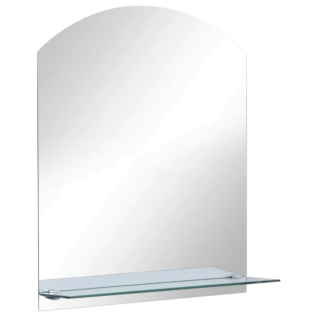 Wall Mirror with Shelf 30x50 cm Tempered Glass 249430