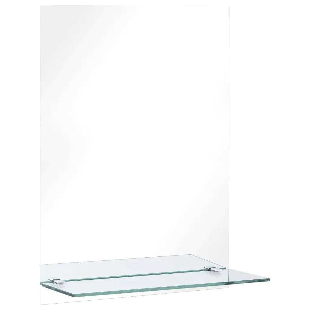 Wall Mirror with Shelf 40x60 cm Tempered Glass 249438