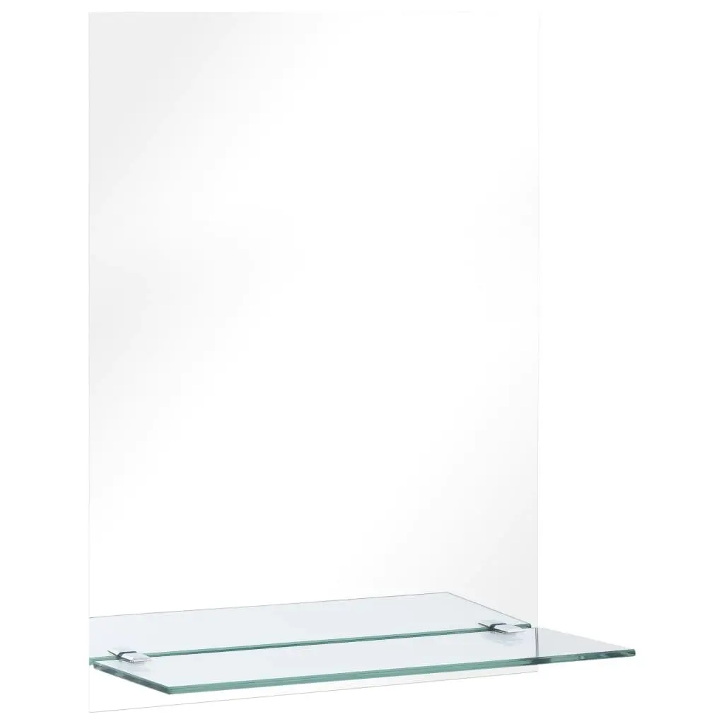 Wall Mirror with Shelf 30x50 cm Tempered Glass 249435