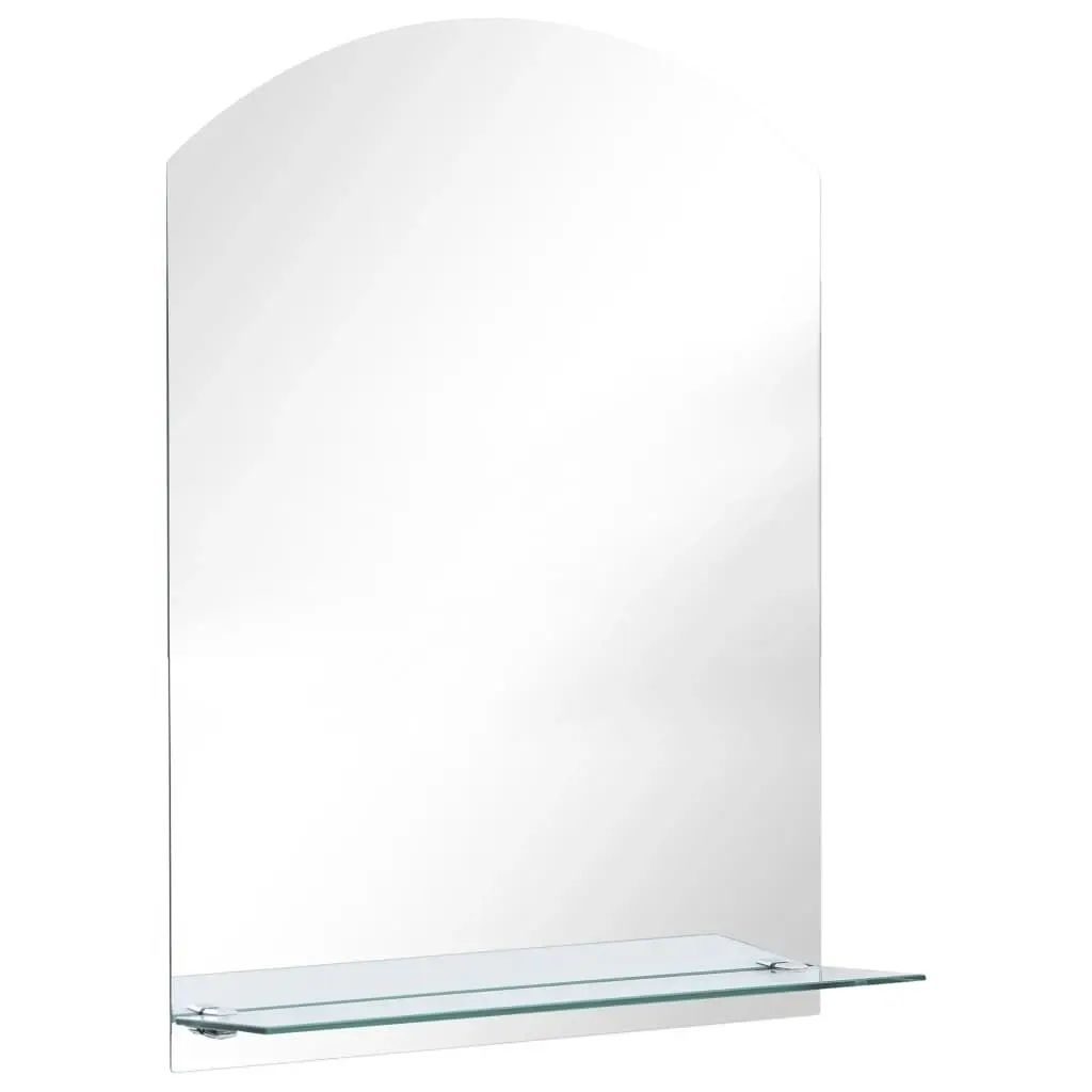 Wall Mirror with Shelf 50x70 cm Tempered Glass 249432