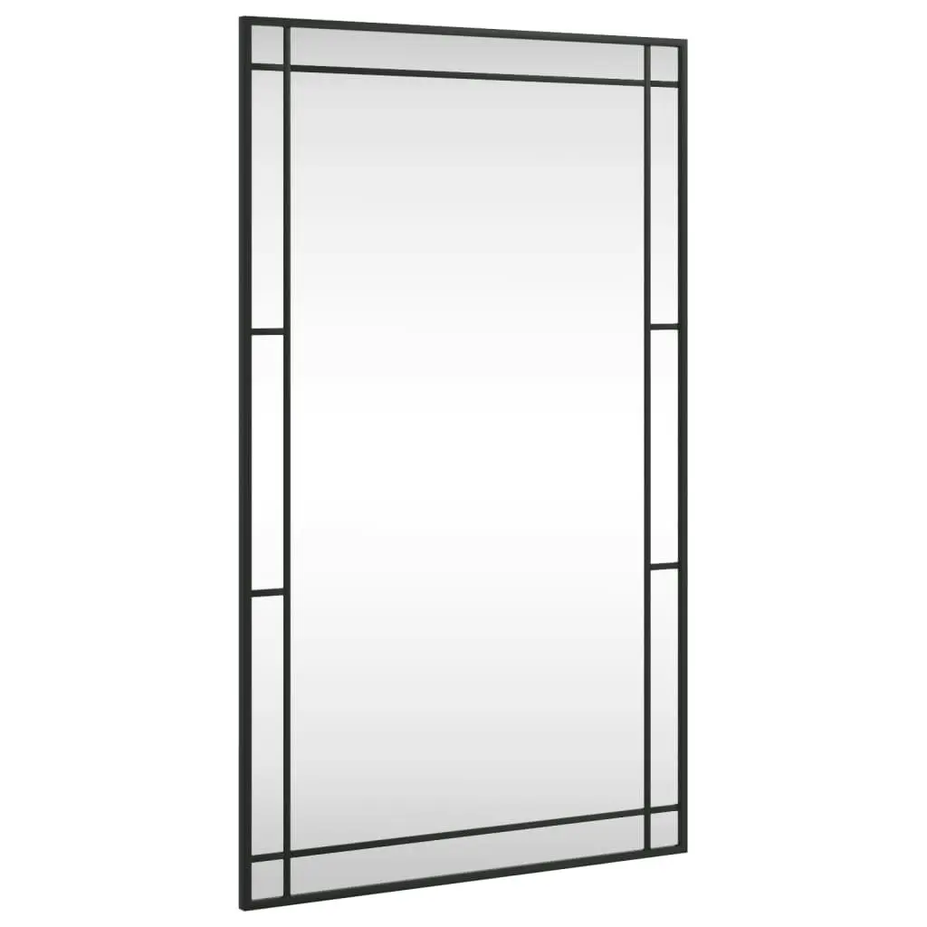 Wall Mirror Black 60x100 cm Rectangle Iron 358631