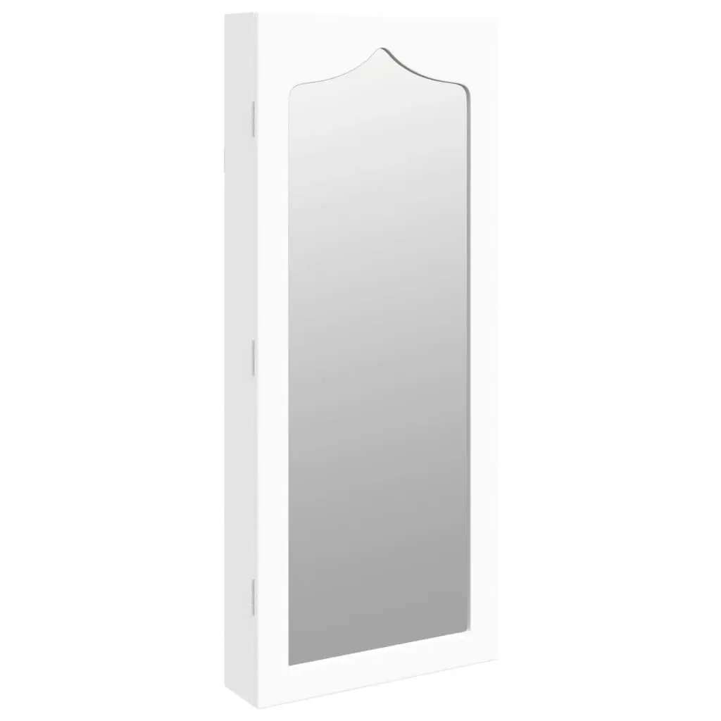 Mirror Jewellery Cabinet Wall Mounted White 37.5x10x90 cm 353223