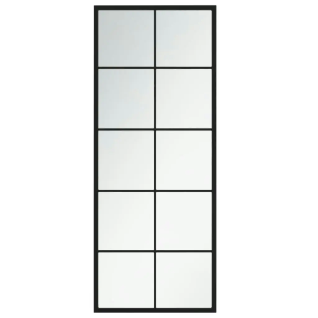 Wall Mirror Black 100x40 cm Metal 342208