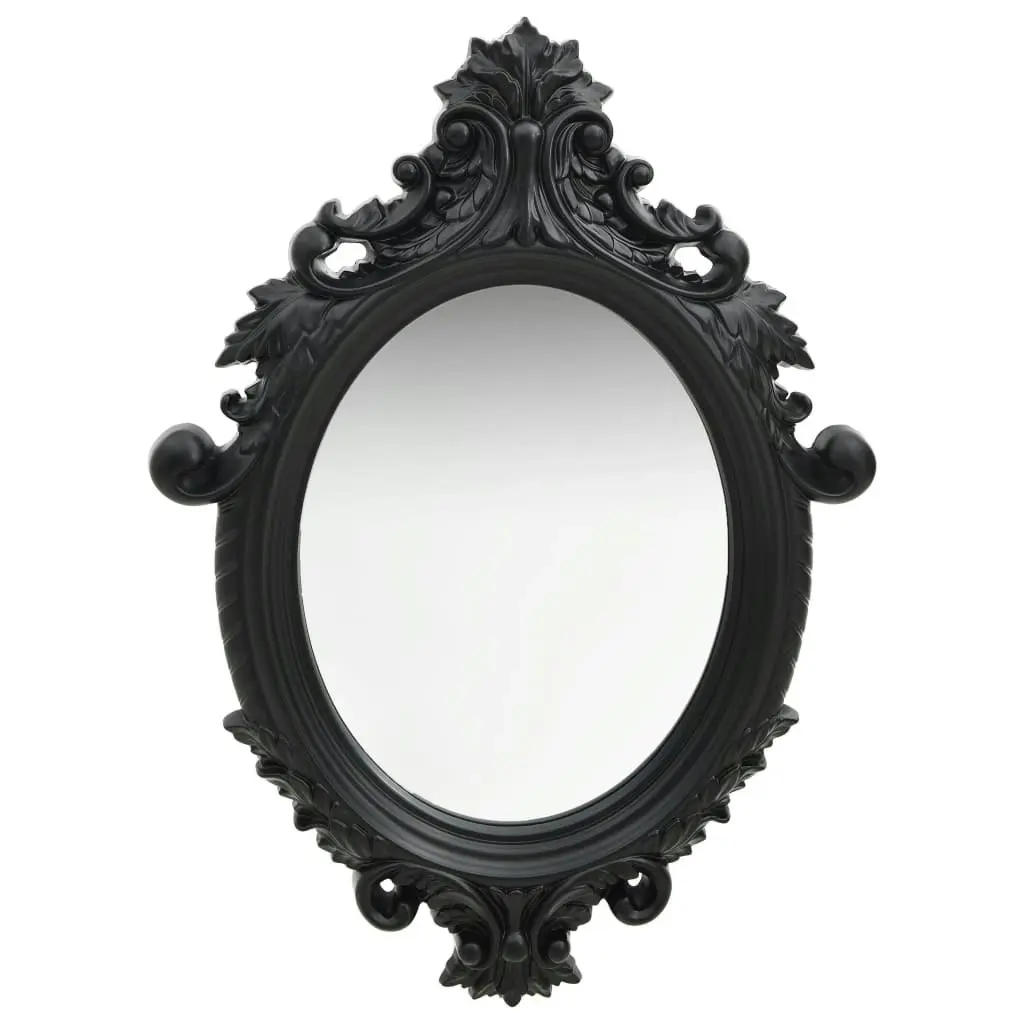 Wall Mirror Castle Style 56x76 cm Black 320359