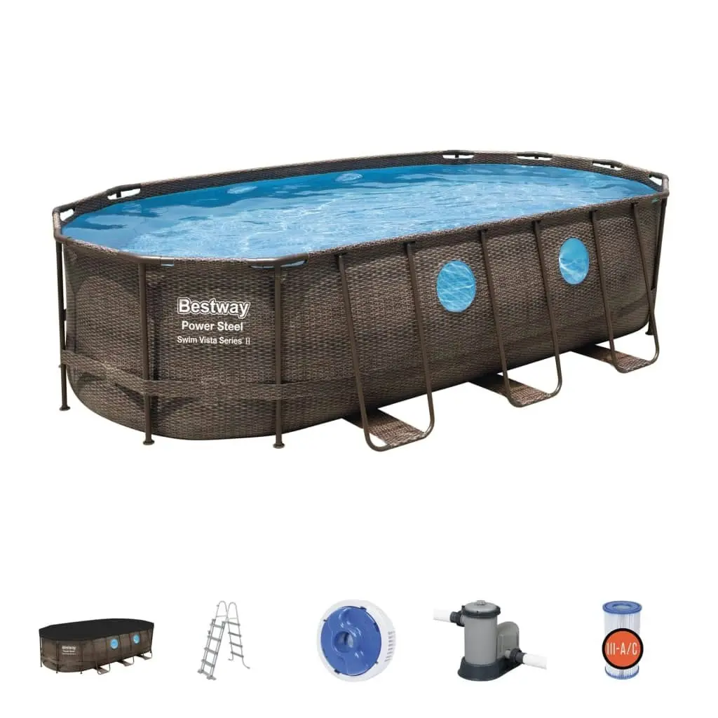 Bestway Power Steel Swimming Pool Set 549x274x122cm 3202631