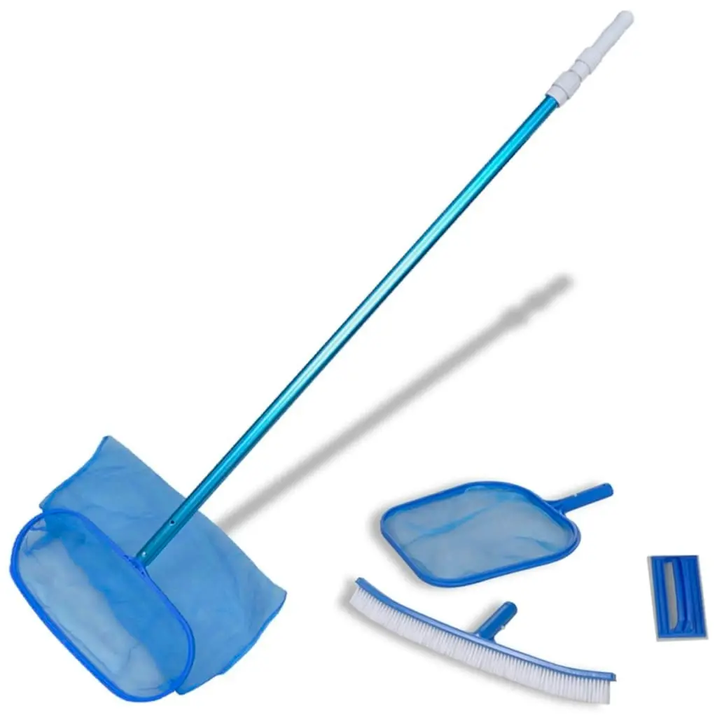 Pool Cleaning Set Brush 2 Leaf Skimmers 1 Telescopic Pole 90505