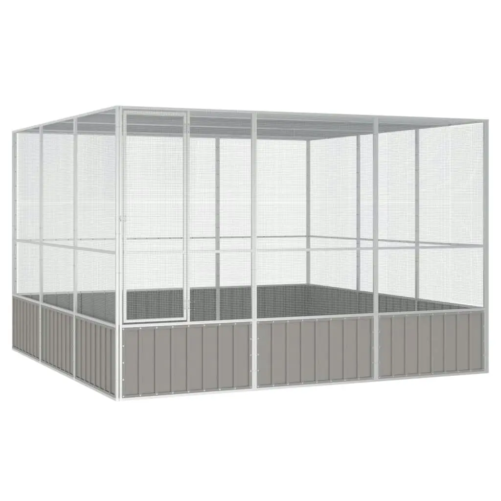 Bird Cage Grey 302.5x324.5x211.5 cm Galvanised Steel 171553