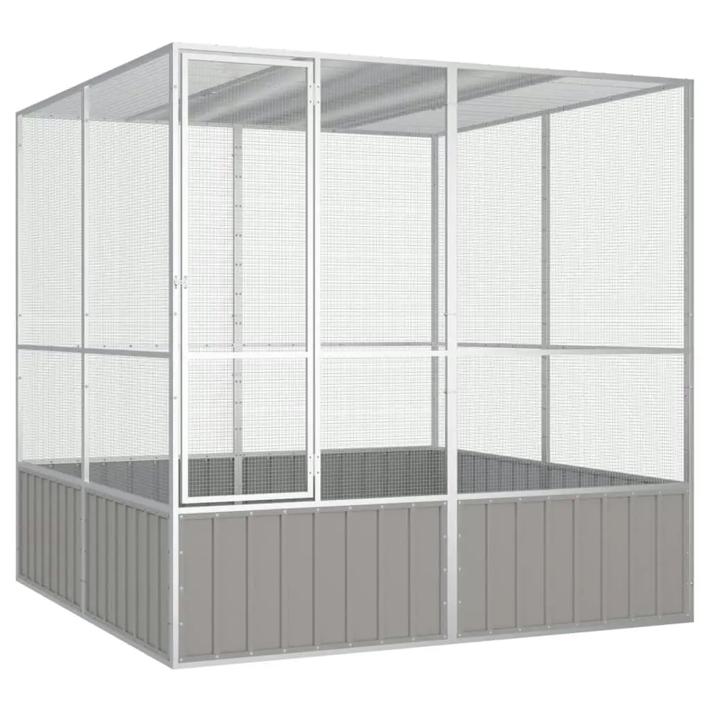 Bird Cage Grey 213.5x217.5x211.5 cm Galvanised Steel 171552