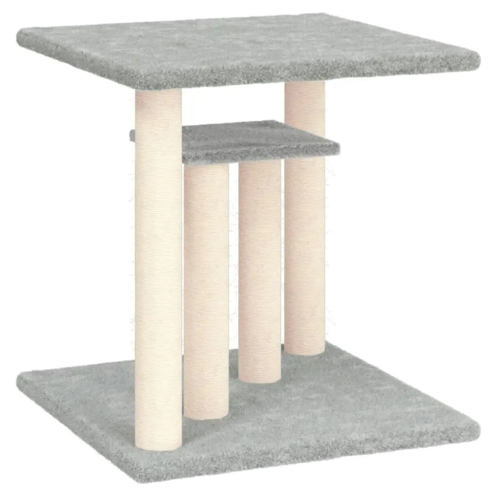 Cat Scratching Posts with Platforms Light Grey 50 cm 172044