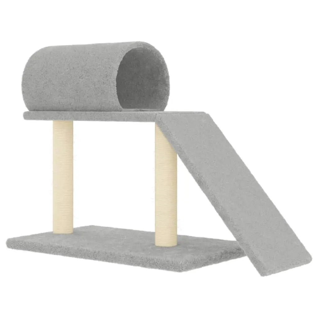 Cat Scratching Posts with Tunnel and Ladder Light Grey 55.5 cm 171790