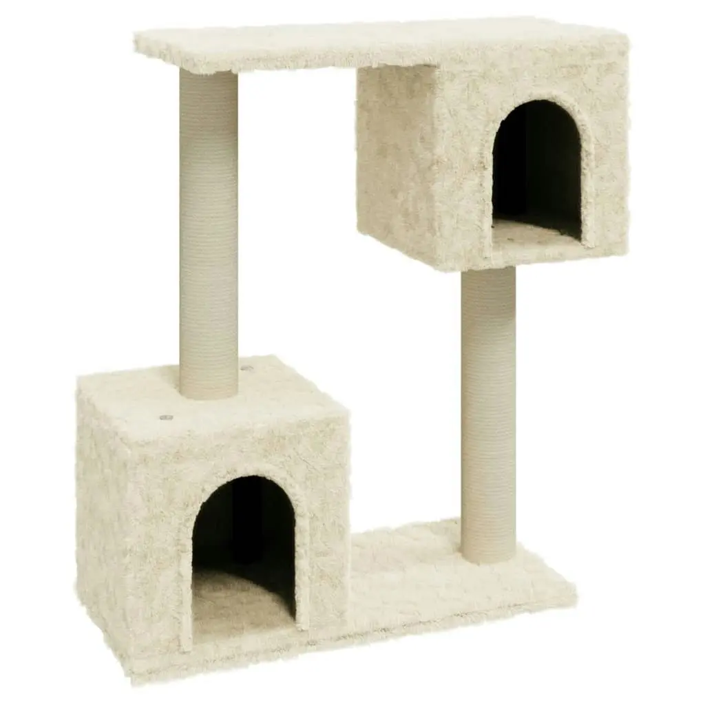 Cat Tree with Sisal Scratching Posts Cream 60 cm 171430