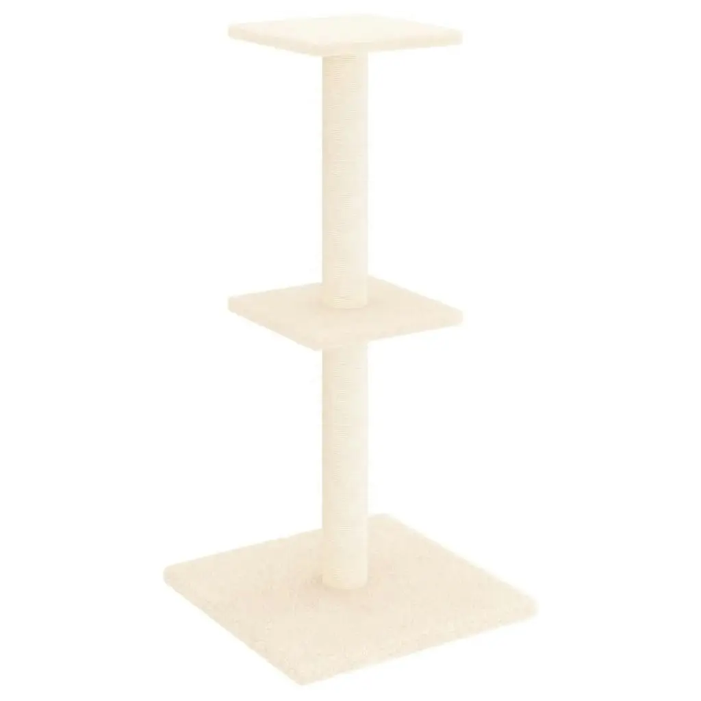 Cat Tree with Sisal Scratching Posts Cream 73 cm 172034