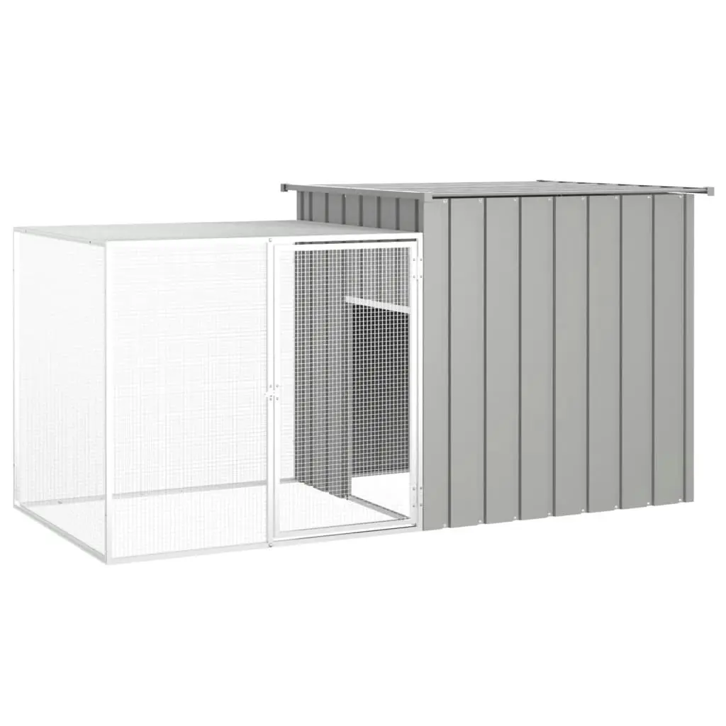 Chicken Cage Grey 200x91x100 cm Galvanised Steel 171546