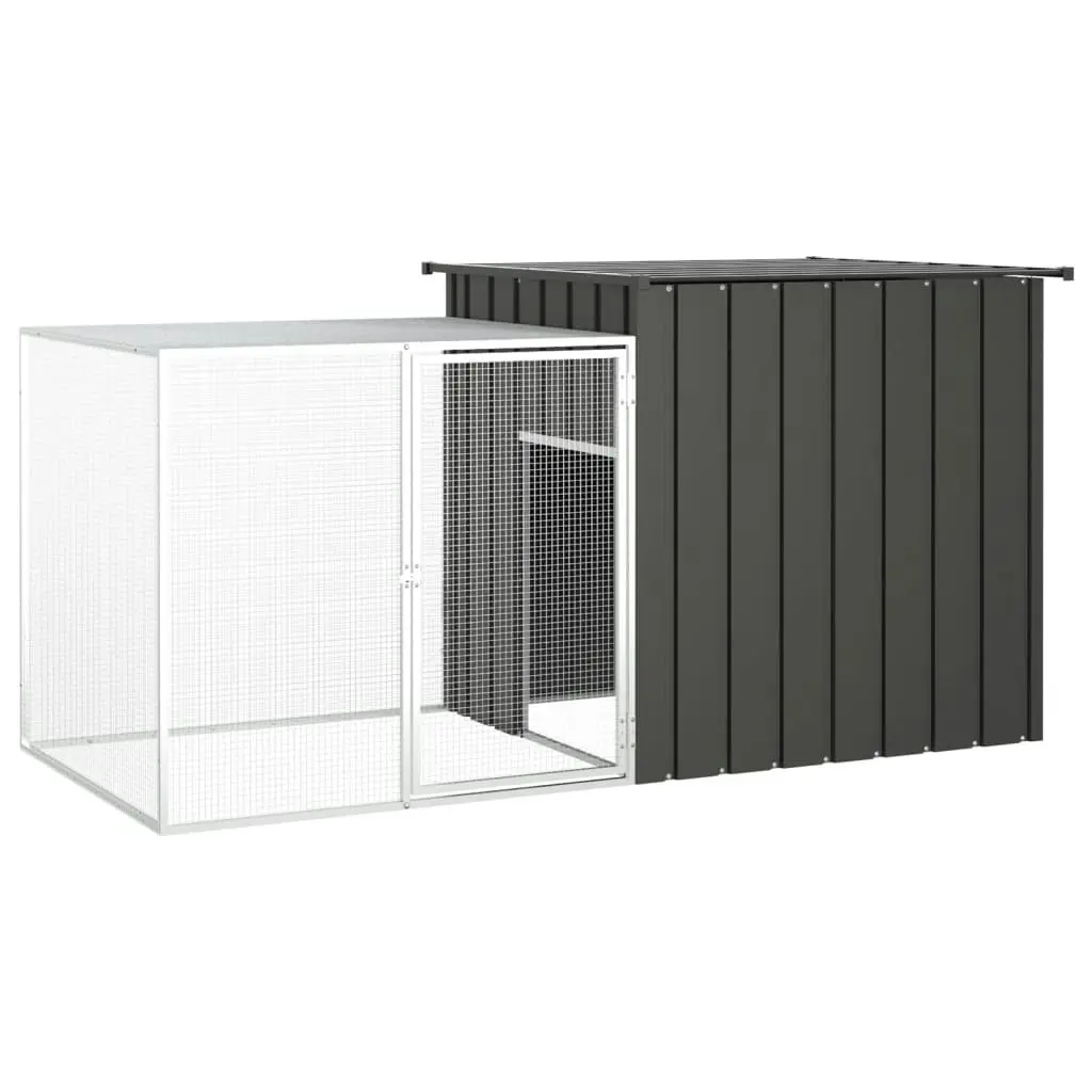 Chicken Cage Anthracite 200x91x100 cm Galvanised Steel 171544