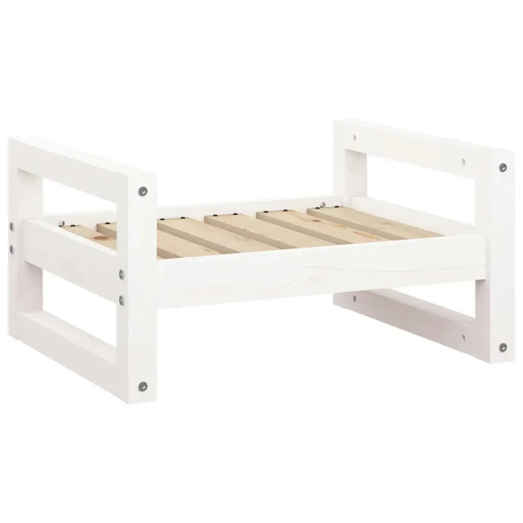 Dog Bed White 55.5x45.5x28 cm Solid Pine Wood 821468