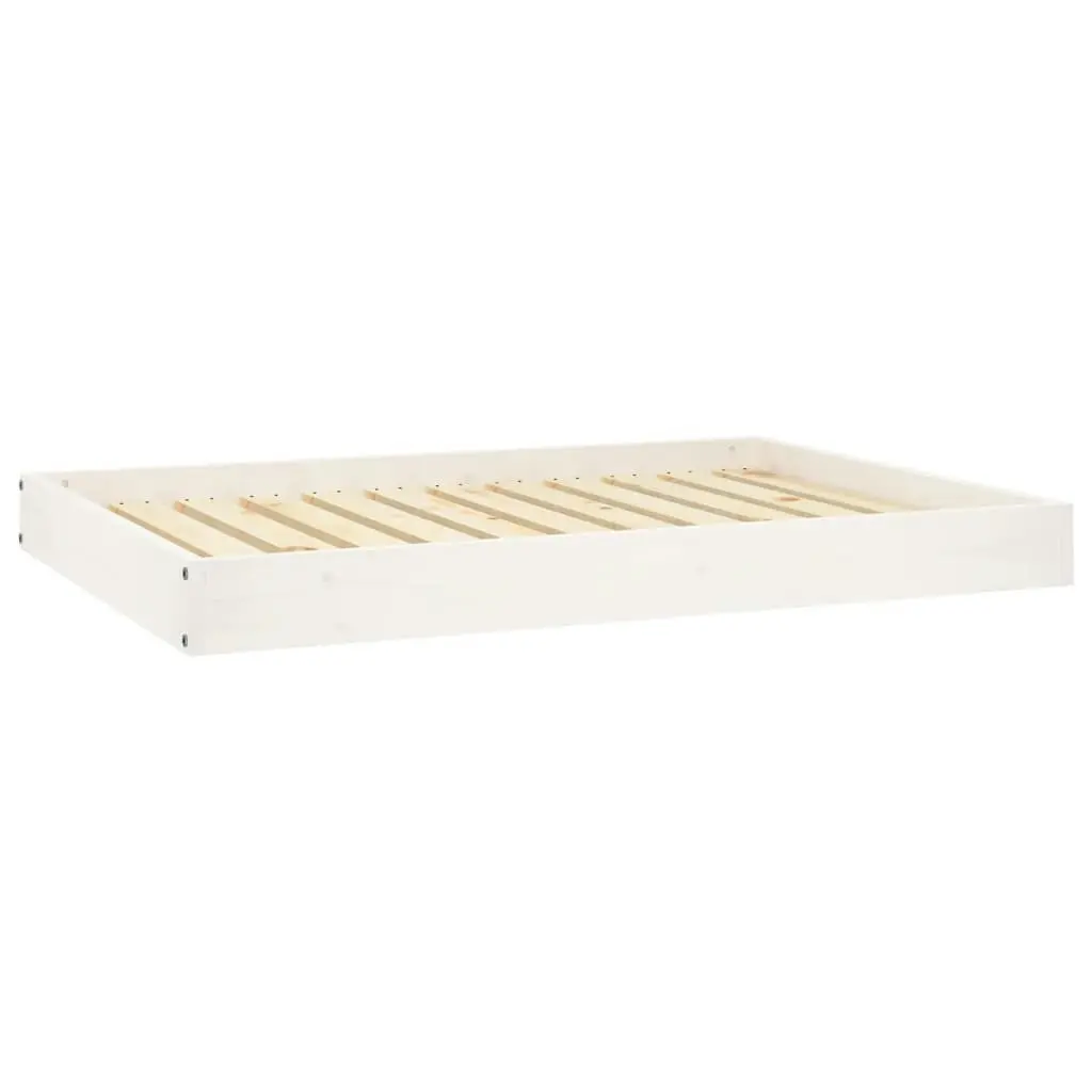 Dog Bed White 101.5x74x9 cm Solid Wood Pine 820867