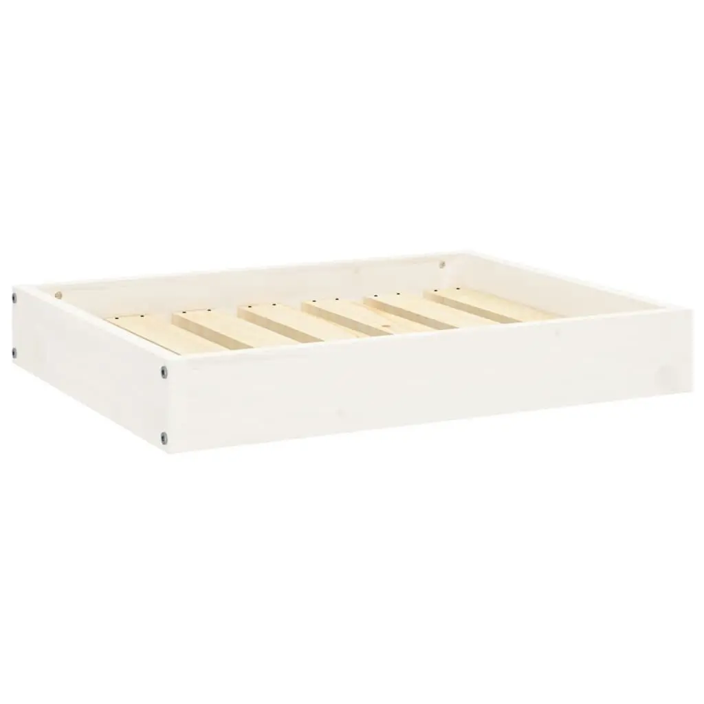 Dog Bed White 61.5x49x9 cm Solid Wood Pine 820852