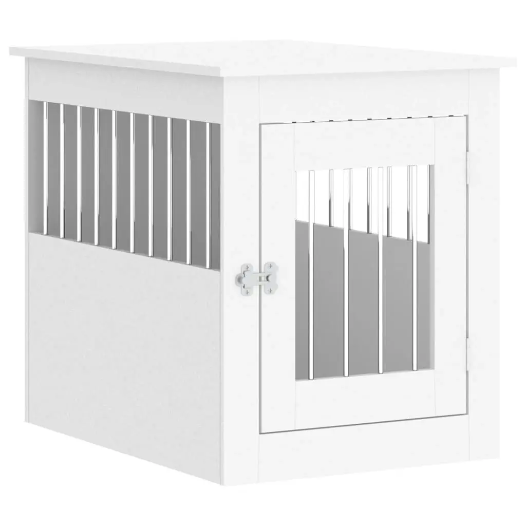 Dog Crate Furniture White 55x75x65 cm Engineered Wood 838316