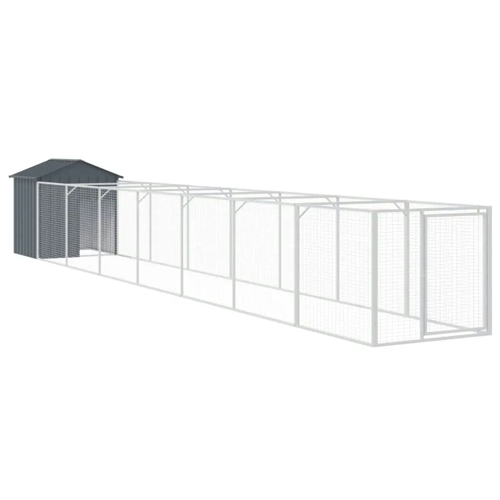 Dog House with Roof Anthracite 117x813x123 cm Galvanised Steel 3189061