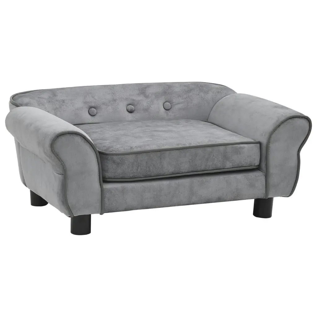 Dog Sofa Grey 72x45x30 cm Plush 170951