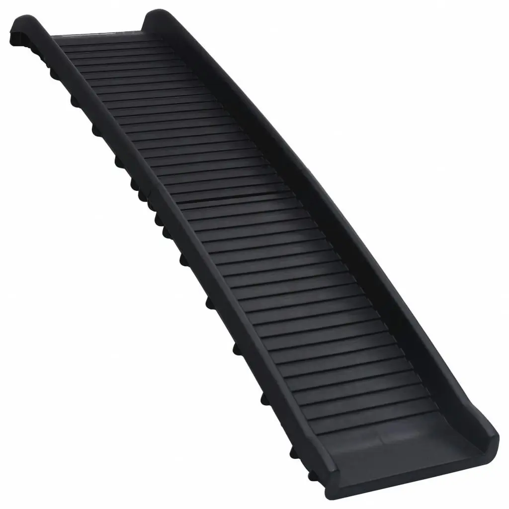 Folding Dog Ramp Black 155.5x40x15.5 cm 170987