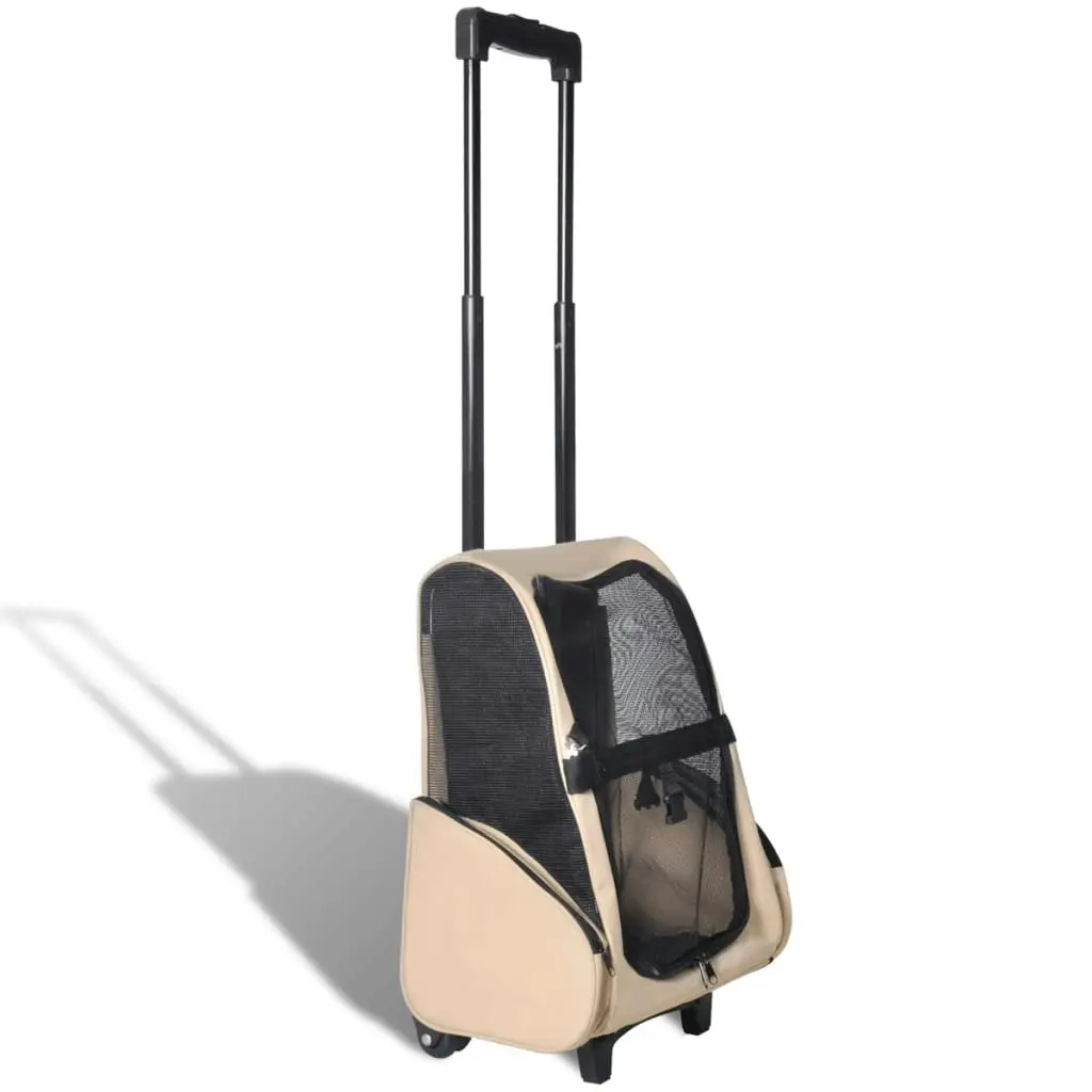 Multipurpose Pet Trolley Beige Foldable 170192