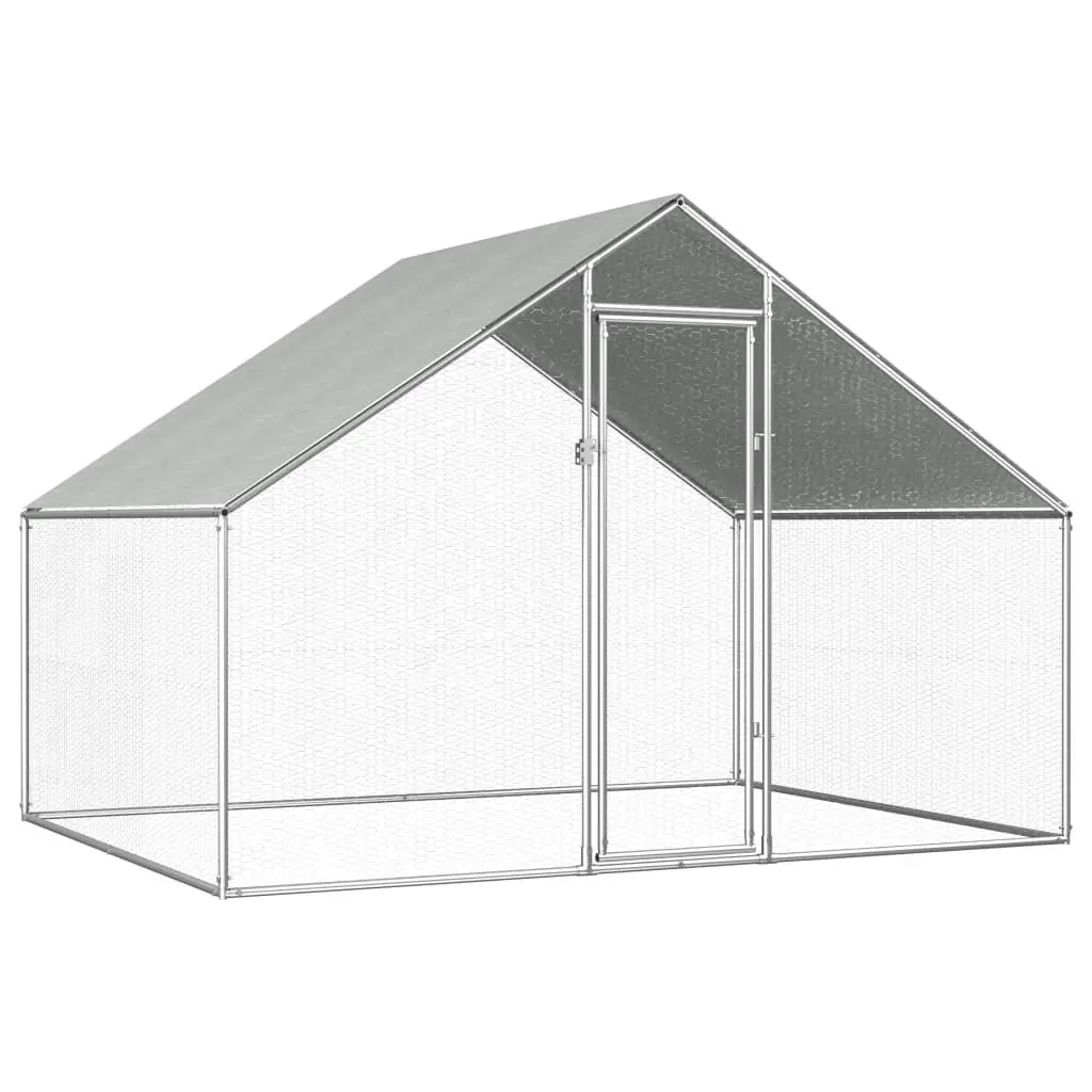 Outdoor Chicken Cage 2.75x2x1.92 m Galvanised Steel 170788