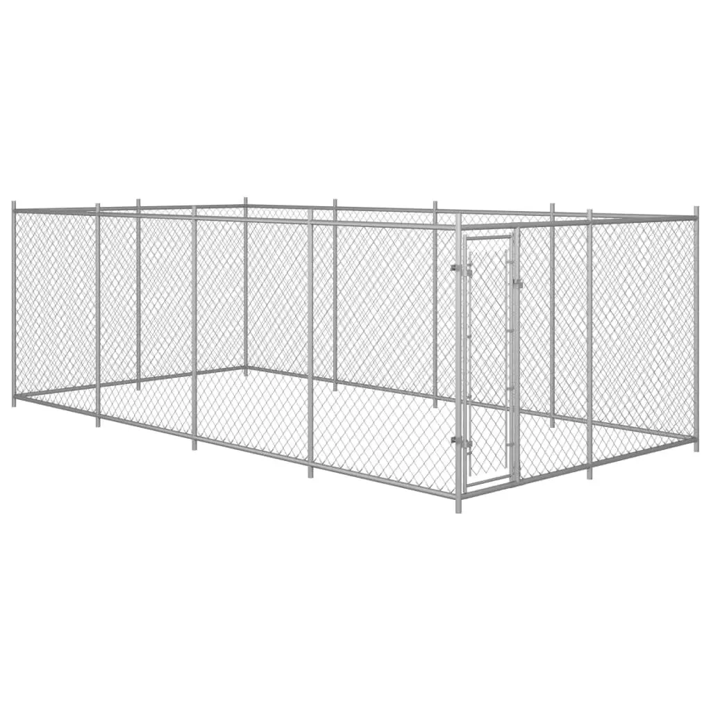 Outdoor Dog Kennel 7.6x3.8x1.9 m 144938