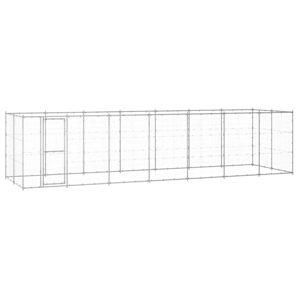 Outdoor Dog Kennel Galvanised Steel 16.94 mÂ² 3082310