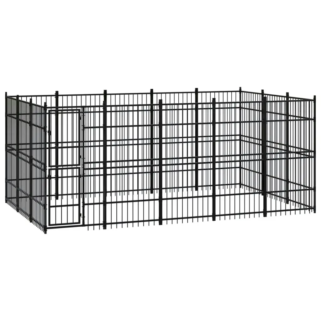 Outdoor Dog Kennel Steel 13.82 mÂ² 3097976