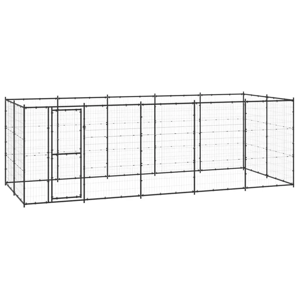 Outdoor Dog Kennel Steel 12.1 mÂ² 3082299