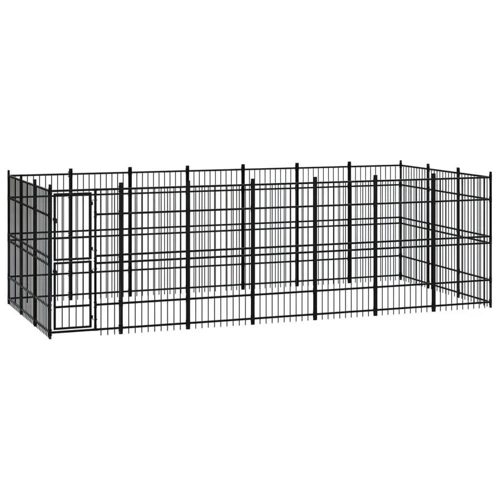 Outdoor Dog Kennel Steel 19.35 mÂ² 3097978