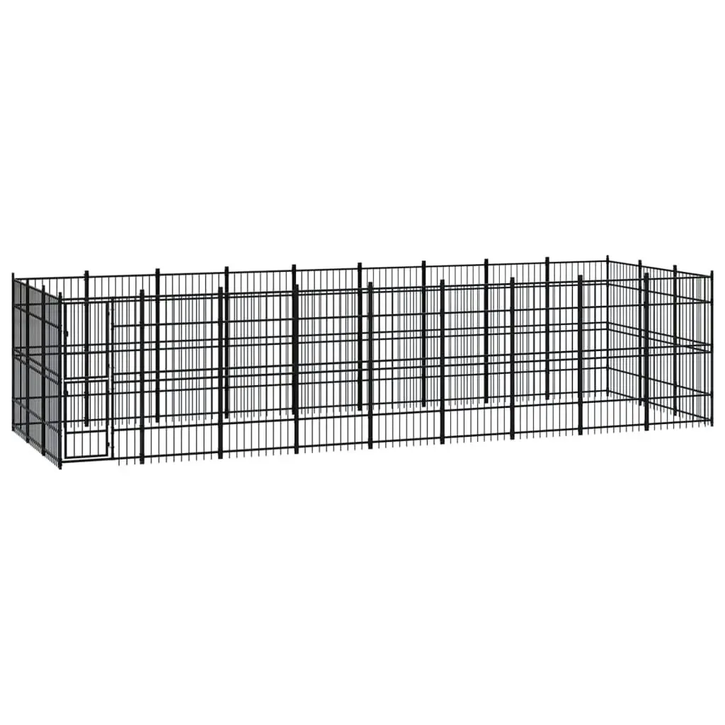 Outdoor Dog Kennel Steel 24.88 mÂ² 3097980