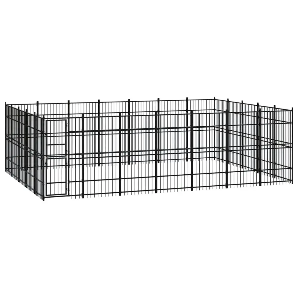 Outdoor Dog Kennel Steel 32.26 mÂ² 3097991