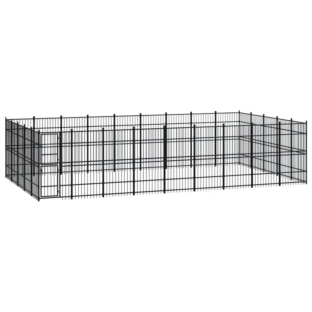 Outdoor Dog Kennel Steel 41.47 mÂ² 3097993