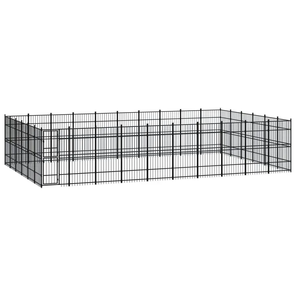 Outdoor Dog Kennel Steel 55.3 mÂ² 3097999