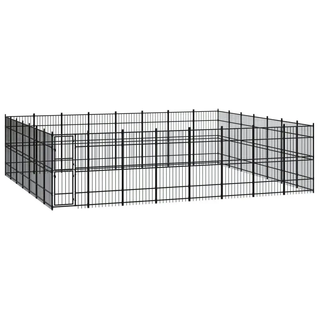 Outdoor Dog Kennel Steel 51.61 mÂ² 3098001