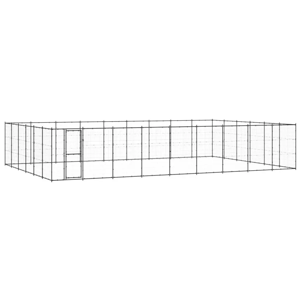 Outdoor Dog Kennel Steel 65.34 mÂ² 3082326