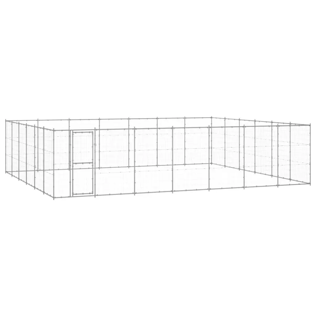 Outdoor Dog Kennel Galvanised Steel 50.82 mÂ² 3082330