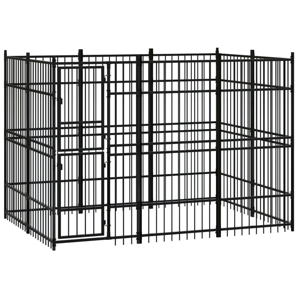 Outdoor Dog Kennel Steel 5.53 mÂ² 3097957