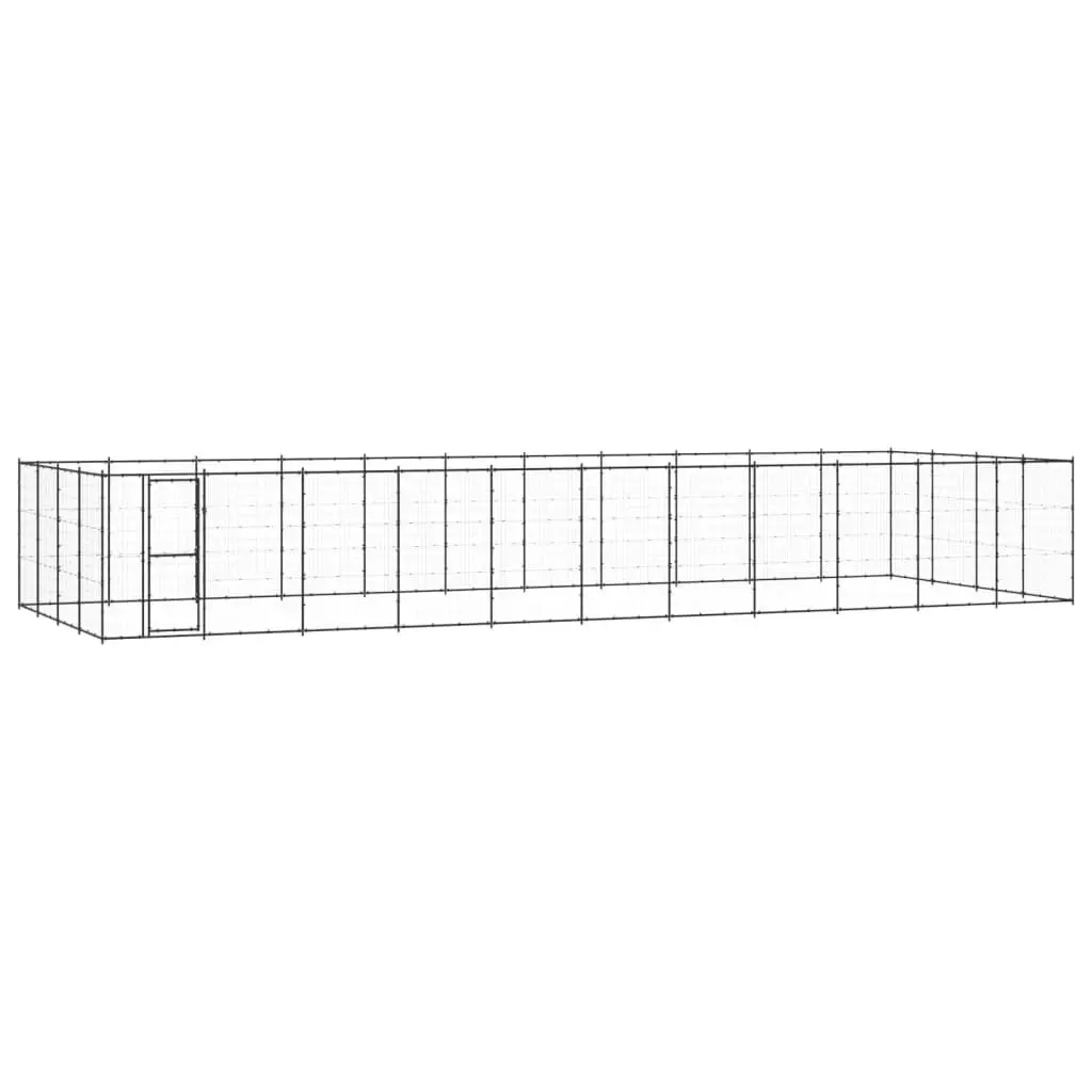 Outdoor Dog Kennel Steel 53.24 mÂ² 3082317