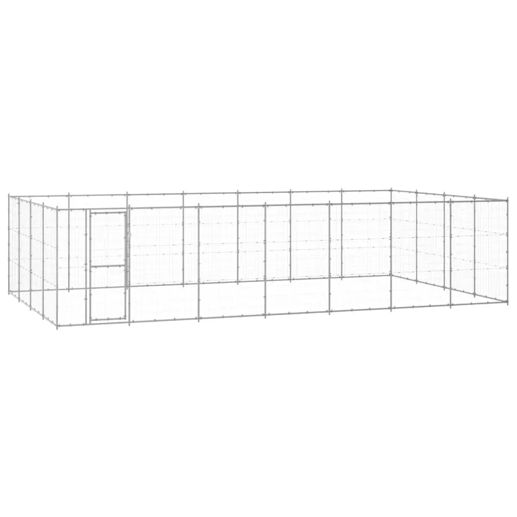 Outdoor Dog Kennel Galvanised Steel 33.88 mÂ² 3082320