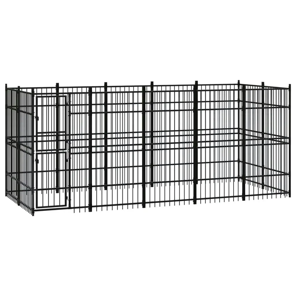 Outdoor Dog Kennel Steel 9.22 mÂ² 3097959