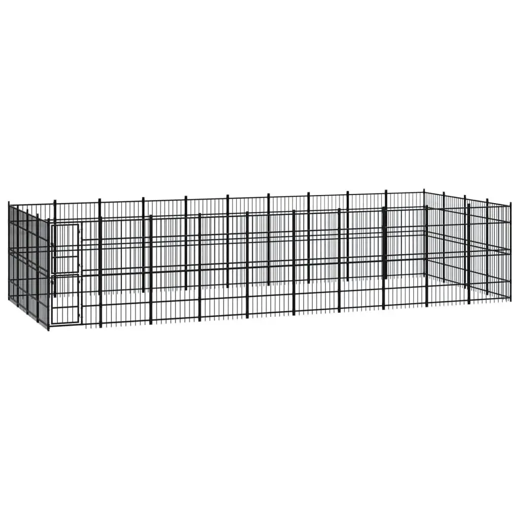 Outdoor Dog Kennel Steel 36.86 mÂ² 3097988