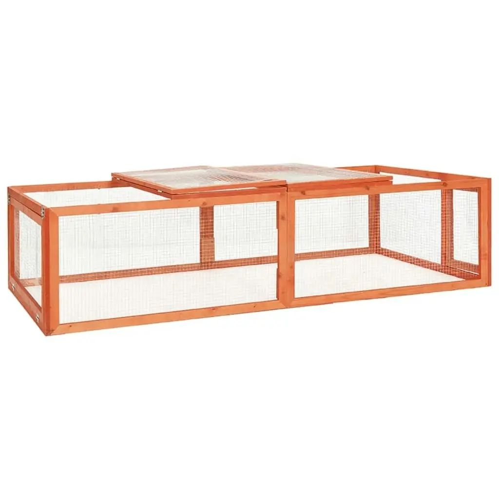 Rabbit Hutch 183x90x46.5 cm Solid Firwood 170877