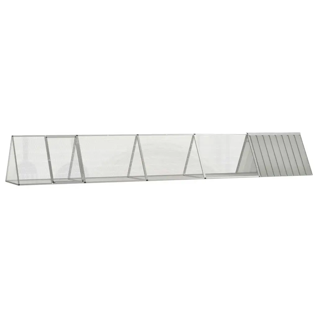 Rabbit Cage Grey 504.5x80.5x71 cm Galvanised Steel 3106451