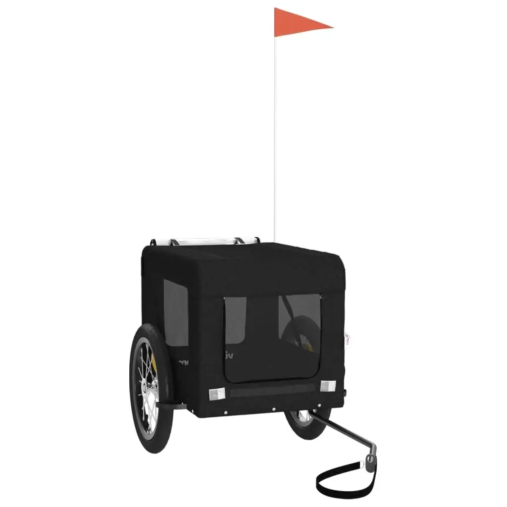 Pet Bike Trailer Black Oxford Fabric&Iron 93919