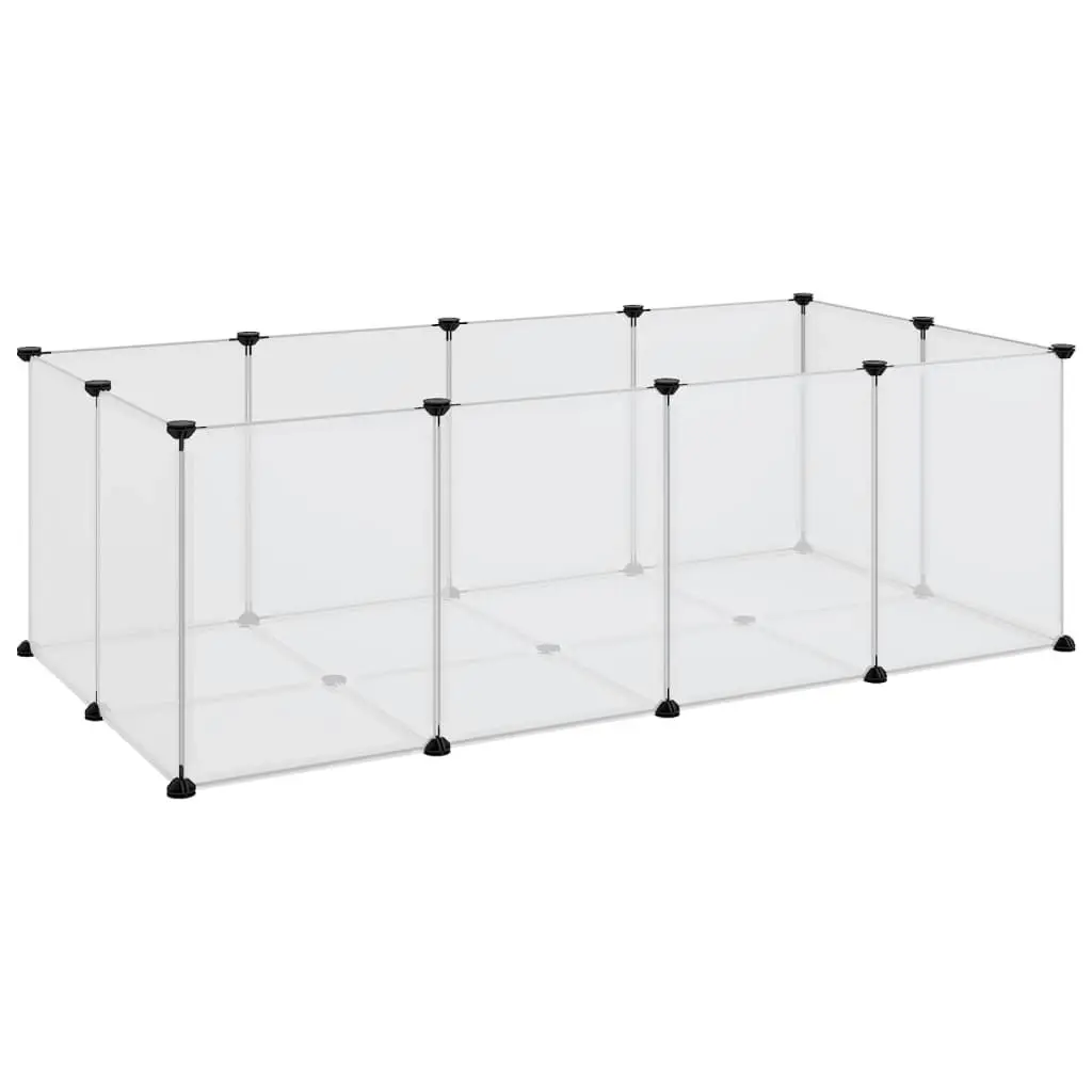 Small Animal Cage Transparent 144x74x46.5 cm PP and Steel 340572