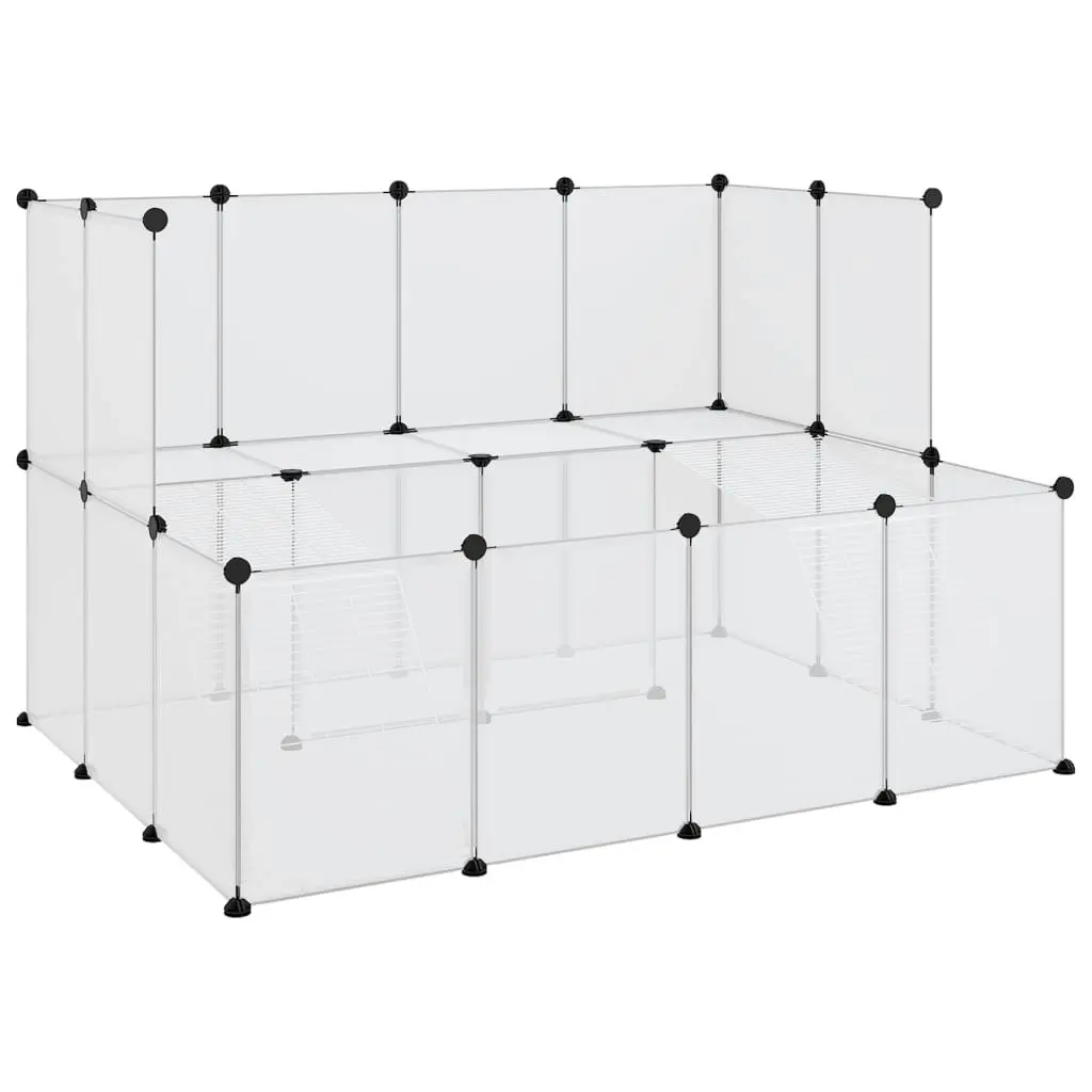 Small Animal Cage Transparent 143x107x93 cm PP and Steel 340570