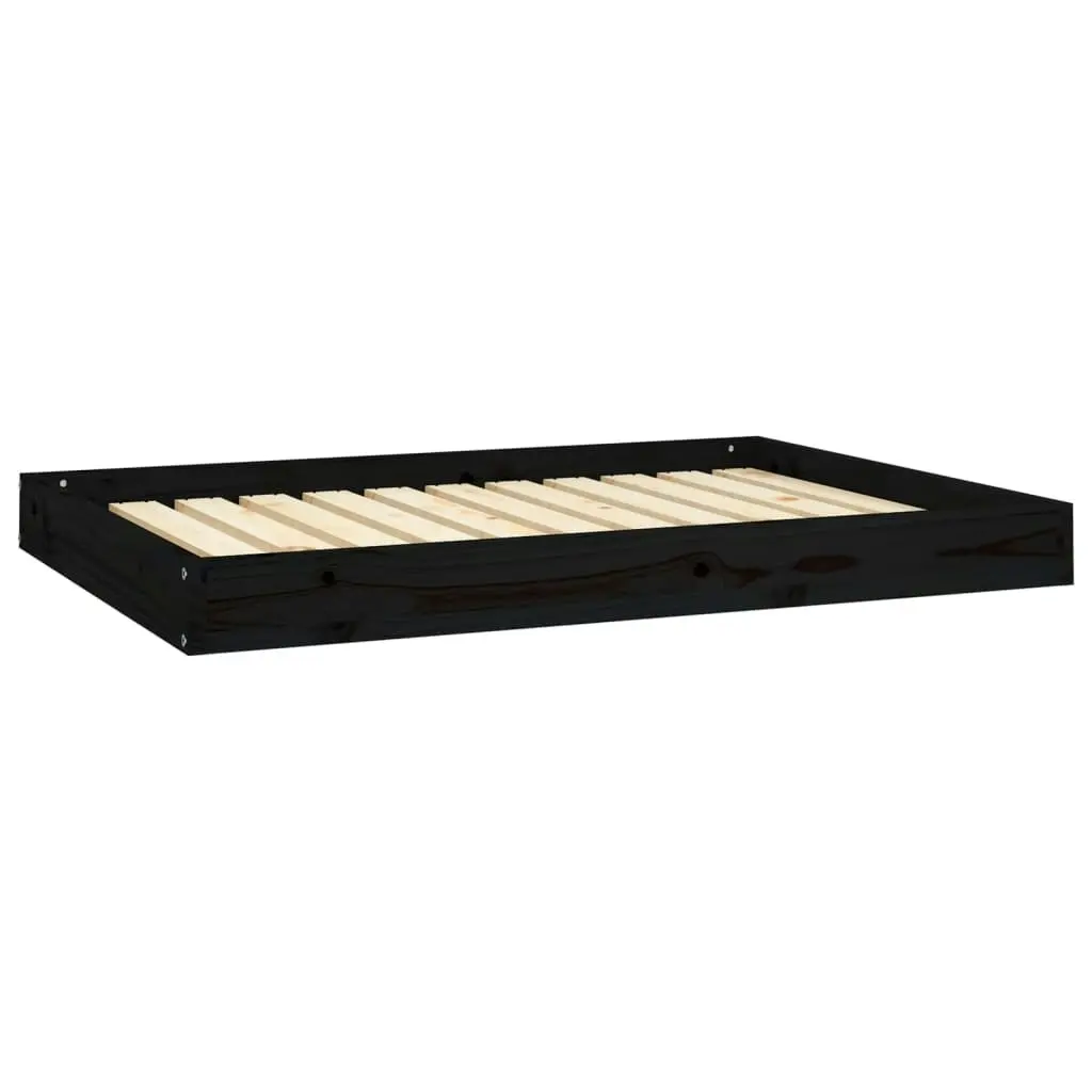 Dog Bed Black 101.5x74x9 cm Solid Wood Pine 820870